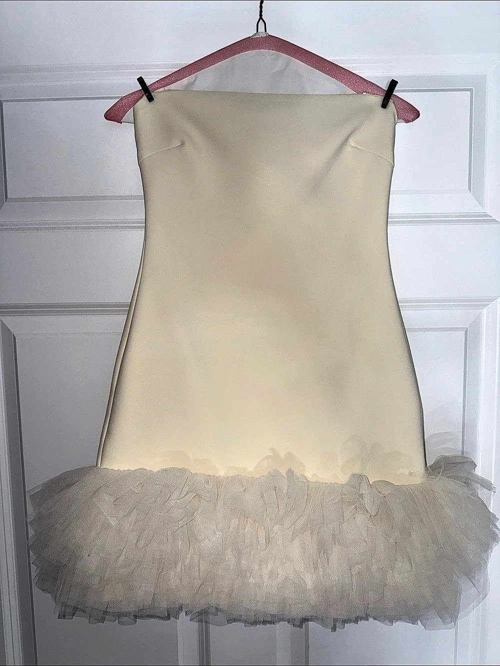 Cream Ruffle Mini Dress Like New